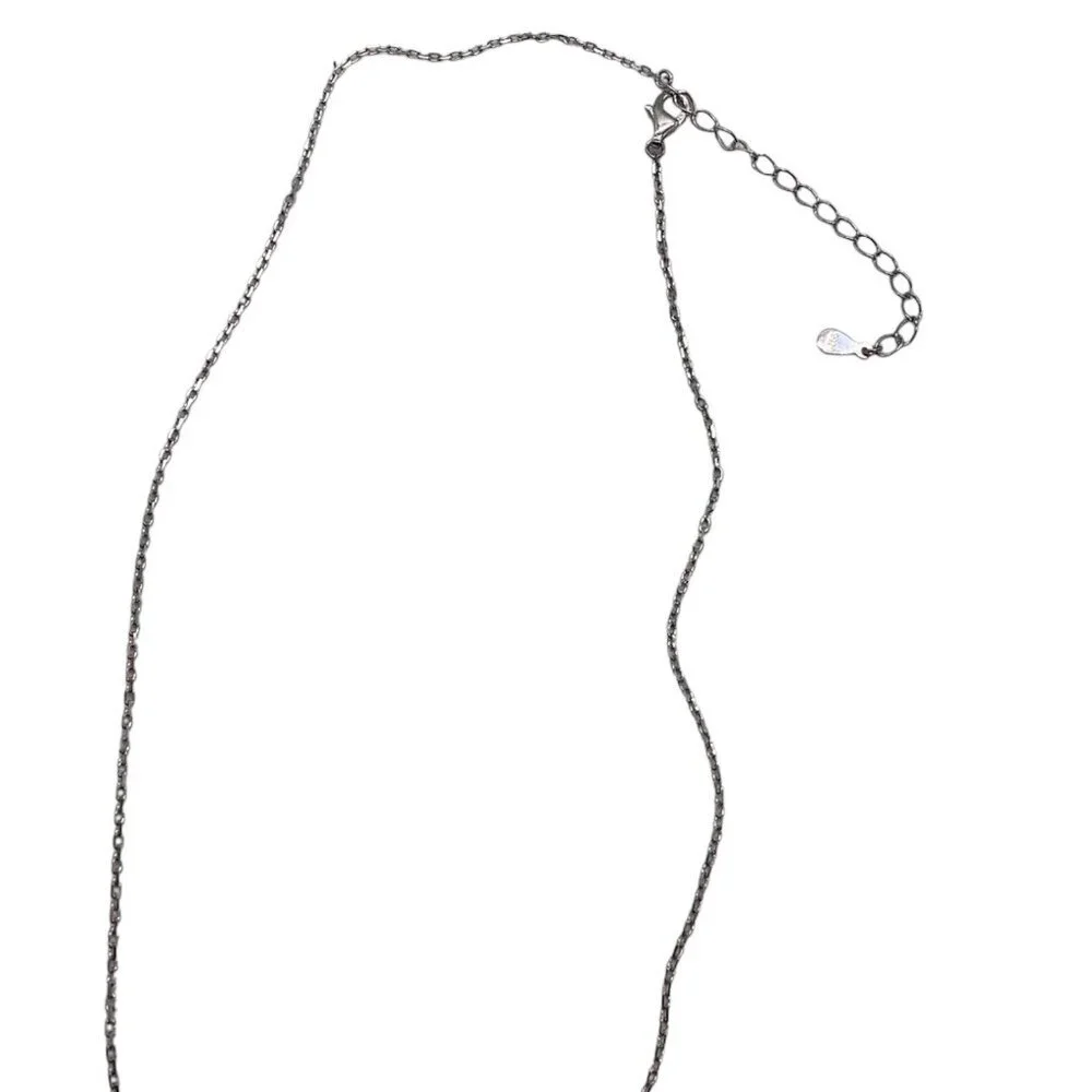 Silver Mountain S925 Sterling Silver 18in  Necklace With Elegant Pendant & Chain